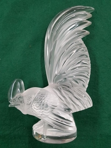 A Lalique Crystal Rooster.
