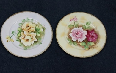 A Lot Of Two Hand Painted Japanese Plates
