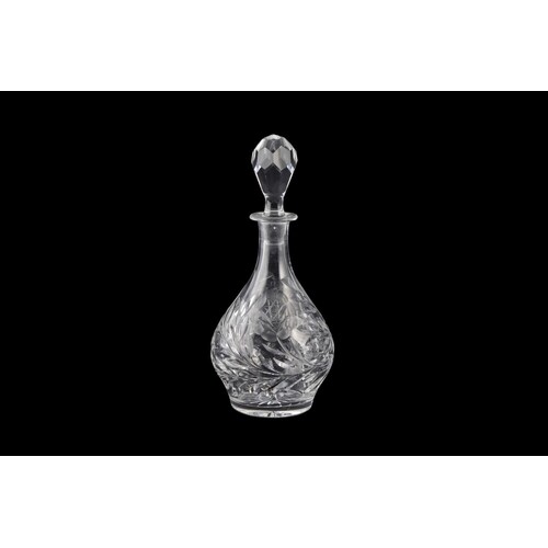 A MID 20TH CENTURY CRYSTAL GLASS DECANTER AND STOPPER, ca 14...