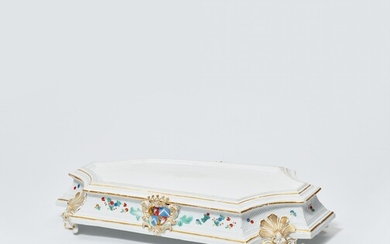 A Meissen porcelain stand from a centrepiece for Count Brühl