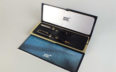 A Mont Blanc 'Meisterstruck' fountain pen and biro cased set