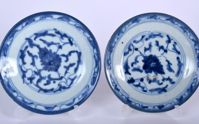 A PAIR OF EARLY 19TH CENTURY CHINESE BLUE AND WHITE