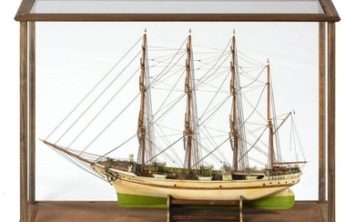 A Painted Wood Cased Scale Model of the Albatross