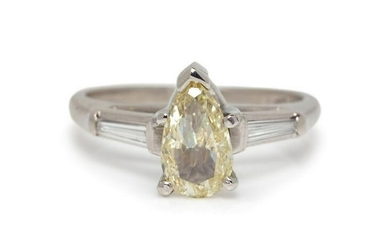 A Platinum And Diamond Ring