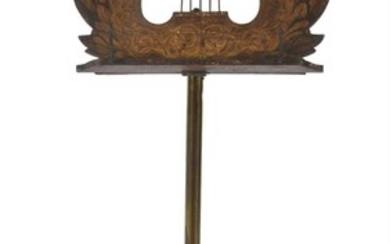 A Regency painted wood music stand