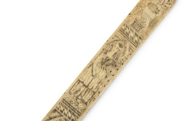 A Scrimshaw Corset Busk with Man and Woman