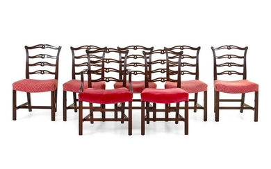 A Set of Seven George III Style Mahognay Dining Chairs
