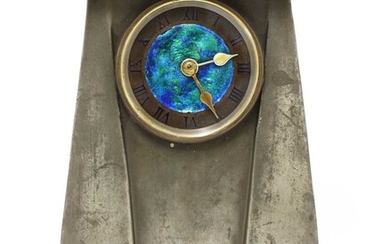 A Tudric pewter clock