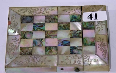 A VICTORIAN MOTHER OF PEARL CARD CASE