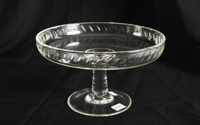A VINTAGE CRYSTAL COMPORT OR CAKE STAND, DIA.24CM, LEONARD JOEL LOCAL DELIVERY SIZE: SMALL