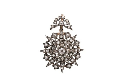 A Victorian diamond set pendant/brooch