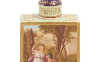 A Vienna Porcelain Tea Caddy