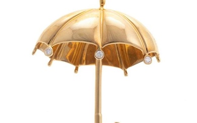 A Vintage Tiffany & Co. Umbrella Brooch