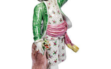 A Volkstedt porcelain figure of a man