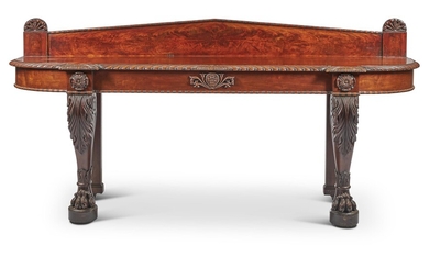 A WILLIAM IV CARVED MAHOGANY SERVING OR CONSOLE TABLE, CIRCA 1835