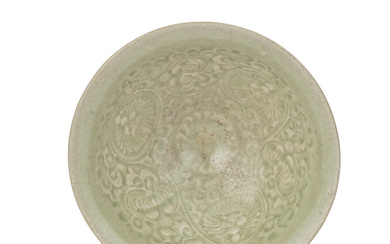 A YAOZHOU CELADON 'FLORAL' BOWL Northern Song Dynasty