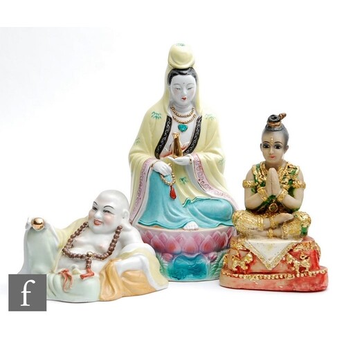 A collection of 20th Century Chinese and Indian figures, to ...