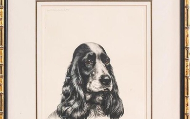 A collection of 20th century Spaniel prints, all framed, various...