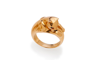A gold 'Panthere' ring,, by Cartier