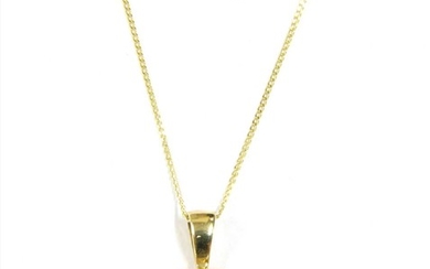 A gold amethyst pendant
