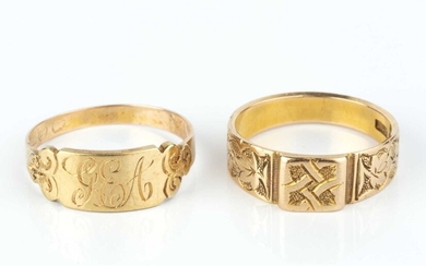 A late Victorian 18ct gold dress ring