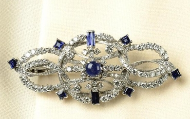 A mid 20th century sapphire, synthetic sapphire and