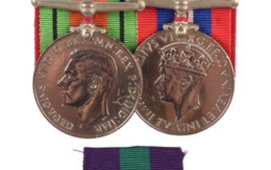 A mounted Second World War medal group comprising Defence Medal and War Medal