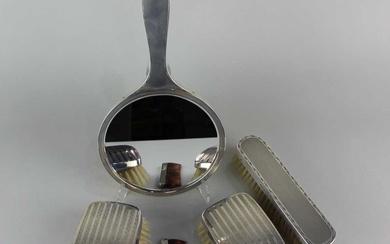 A pair of Elizabeth II silver topped clothes brushes