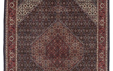 A signed Tabriz rug, Persia. A classical medallion design. Good quality. Signed:...