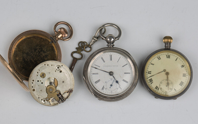 A silver cased keywind open-faced pocket watch, the dial and movement detailed 'Congress Watch&