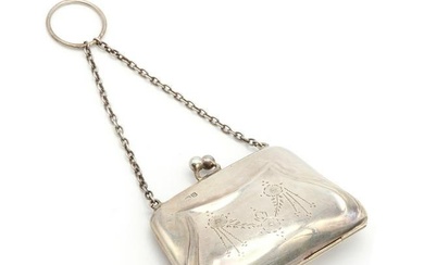 A silver finger purse