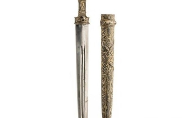 A silver-mounted Caucasian kindjal, 19th century