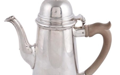 A silver straight-tapered coffee pot by C. J. Vander Ltd