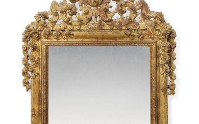 AN ITALIAN GILTWOOD PICTURE FRAME MIRROR, 18TH CENTURY, ALTERED IN SIZE