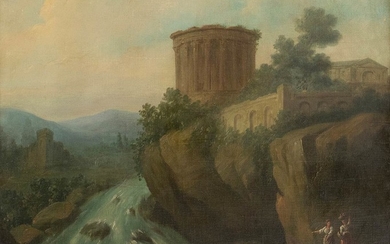 ANONYMOUS PAINTER XIX Century View of Tivoli Oil on...