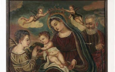 ARTISTA LOMBARDO DEL XVI SECOLO Holy Family.