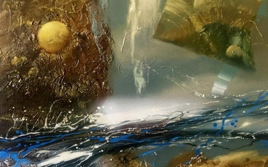 Abstract oil painting Waterfall Anatoly Borisovich