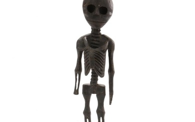 African Carved Skeleton Statuette