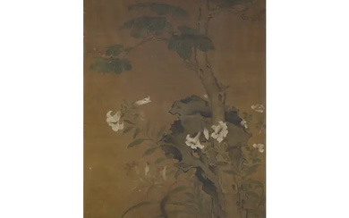 After Ma Lin (Sothern Song dynasty), 17th century 'Cat under lilies and...