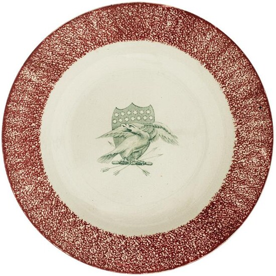 American Heraldic Eagle Staffordshire Soup Plate