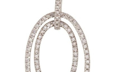 An 18 Karat White Gold and Diamond Pendant