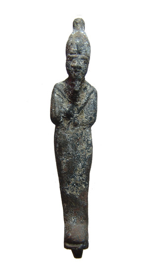 An Egyptian bronze figure of Osiris, Late Period
