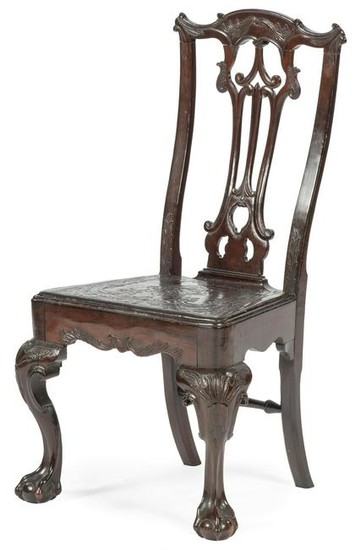 An Irish George II Carved Walnut Side Chair