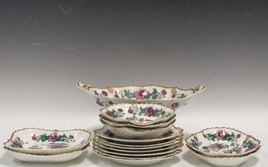 An early 19th entury English porcelain desert service, possibly by Spode (16)