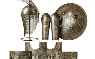 An eight-part set of Indo-Persian armour, circa 1900