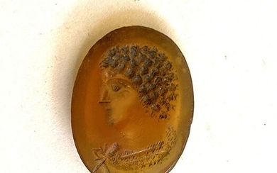 Ancient Roman Carnelian Quality Intaglio, Bust of a Youth