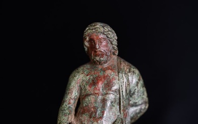 Ancient Roman bronze figure of Jupiter, 15 cm - Spanish Export Licence - Figure