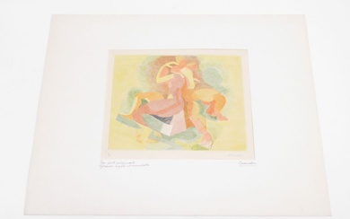 André BEAUDIN (1895-1979). Composition aux personnages. Eau-forte sur Vélin d'Arches, signée de la main de...