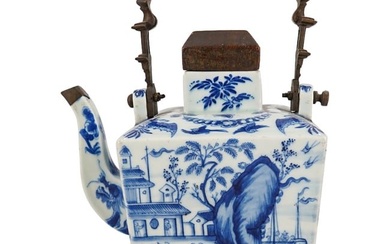 Antique Chinese For Vietnamese Market Blue & White Porcelain Teapot