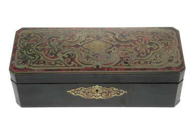Antique French Faux Boulle Double Hinge Box.